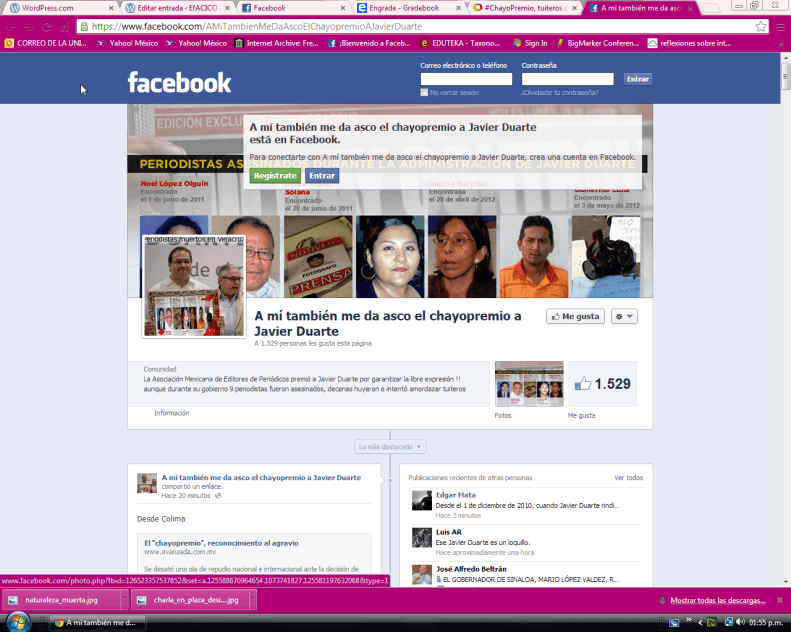 sitiodechayopremio en facebook