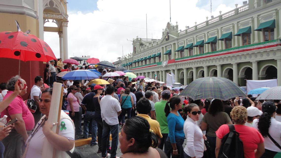 maestros protestan en xalapa