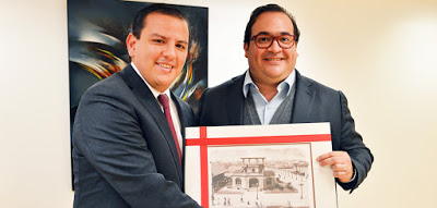 Subsecretario de Egresos de la SHCP Fernando Galindo Favela y Javier Duarte